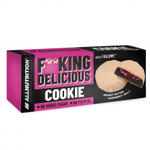 Allnutrition Fit king Delicious Cookie, Peanut Butter Raspberry Jelly - 128 grams